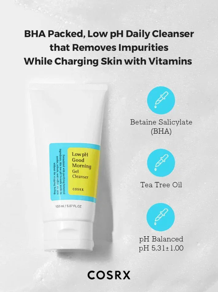 Cosrx – Low Ph Good Morning Gel Cleanser – 50ml | Elumiera